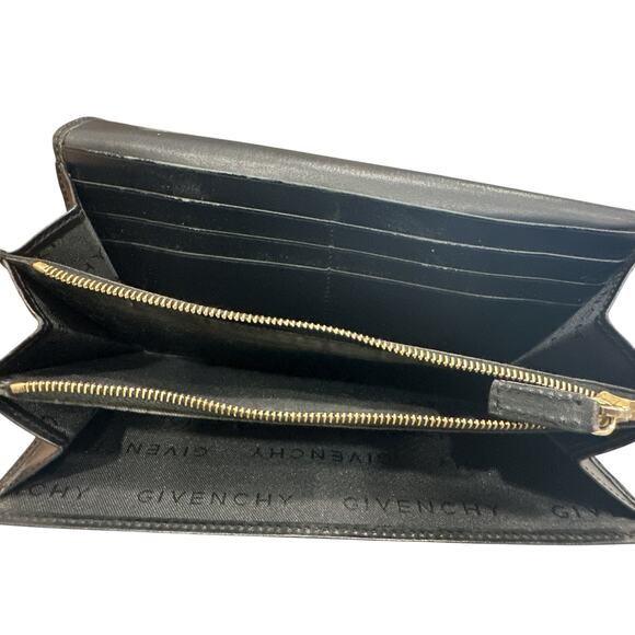 GW01. Givenchy Monogram Black Canvas Wallet - Picture 4 of 4